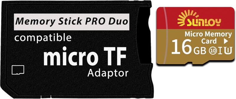 Sunloy PSP Memory Stick Adapter with 16GB Micro SD Card, Micro SD/SDHC/SDXC to Memory Stick PRO Duo MagicGate Card Compatible with PlayStation Portable, Camera, Handycam, Cell Phone & PSP 1000/2000/3000 - Image 2